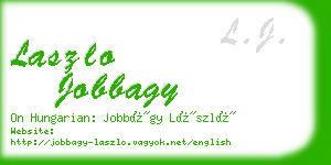 laszlo jobbagy business card